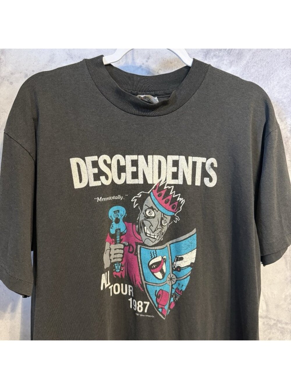 Vintage Descendents 1987 All Tour Alltudiments T Shirt Size XL RARE 80s